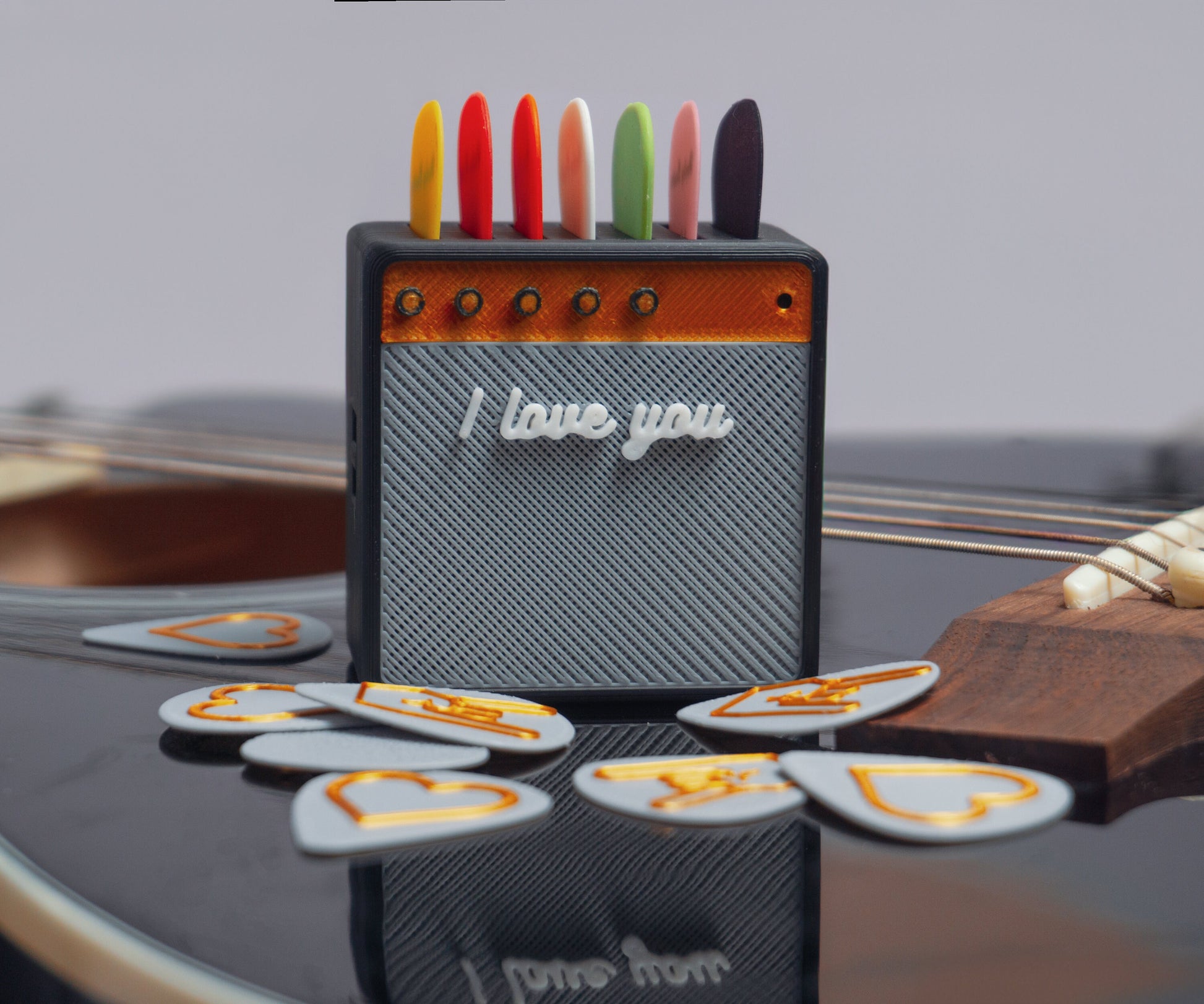 Personalisierte Plektrum Halterung Guitar Picks Display Plektrumhalter